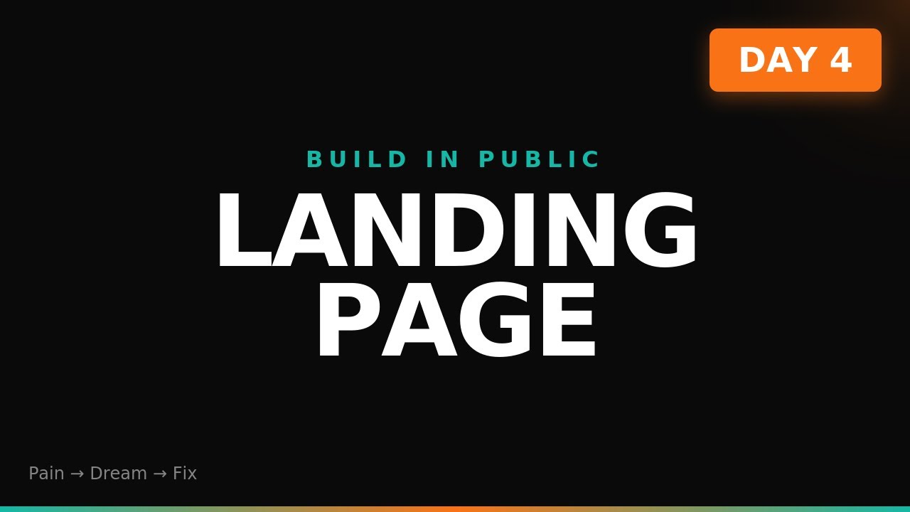 Build in Public Day 4: Building the Landing Page — Selling Before You Build